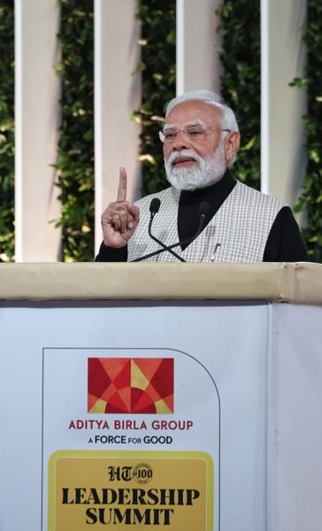 In Images: Modi addresses Hindustan Times Leadership Summit