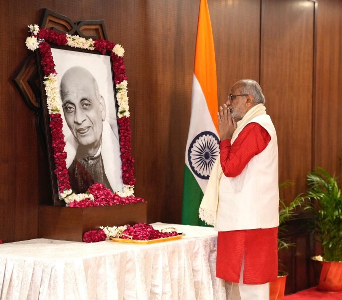In Images: Vice President C. P. Radhakrishnan pays tribute to Sardar Vallabhbhai Patel