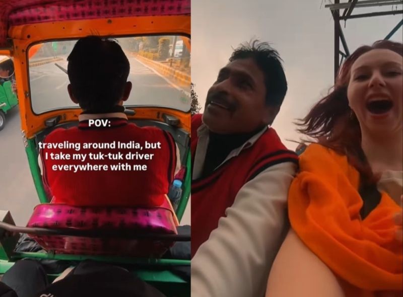 Viral video of foreign tourists exploring New Delhi with a local auto rickshaw driver steals ...