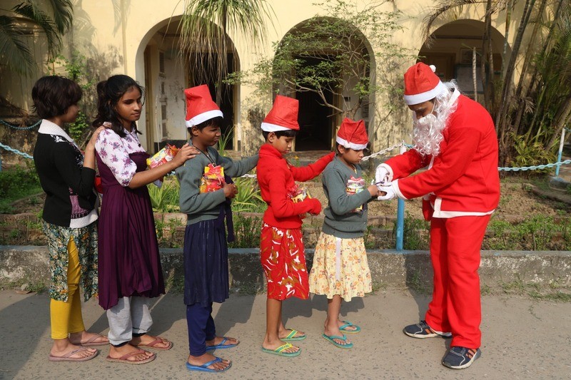 In Images: Santa brings cheer to visually impaired students at Kolkata blind school