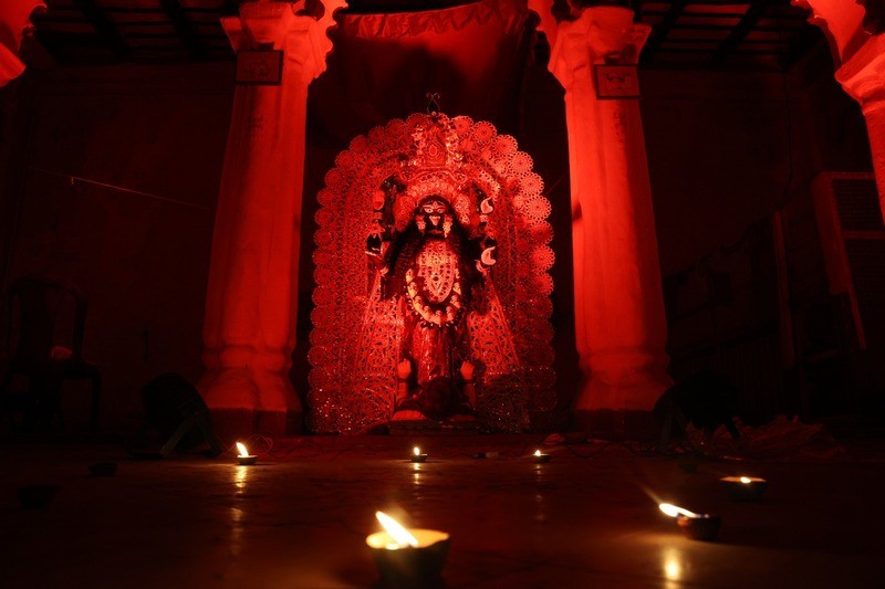 In Images: Kali idol displayed at heritage house in Kolkata