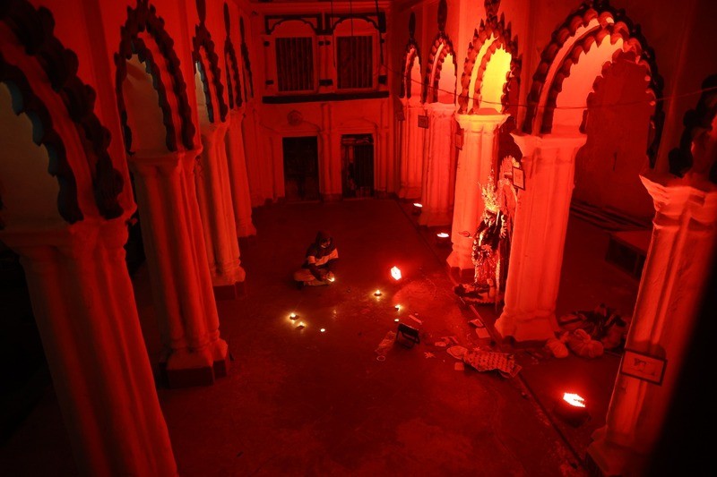 In Images: Kali idol displayed at heritage house in Kolkata