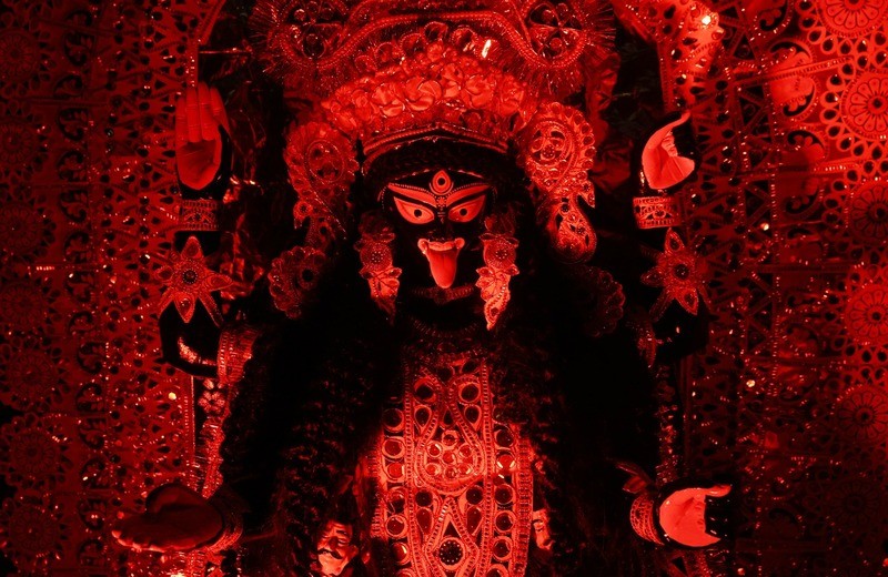 In Images: Kali idol displayed at heritage house in Kolkata