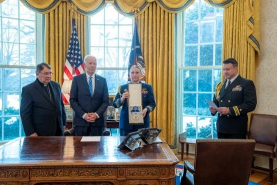 Outgoing President Joe Biden says he felt 'honoured' after bestowing Presidential Medal of Freedom with Distinction on Pope Francis