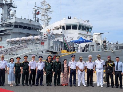 India's First Training Squadron INS Tri, ICGS Veera arrive in Vietnam to strengthen ties