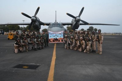 Indian elite commandos participate in tri-service special forces exercise to test combat readiness