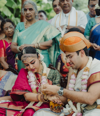 BJP MP Tejasvi Surya ties the knot with Carnatic singer Sivasri Skandaprasad in Bengaluru