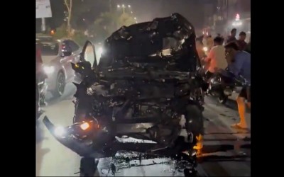 Vadodara: Drunk driver crashes his car into multiple vehicles, kills woman, screams 'another round'