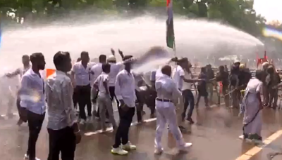 Congress workers clash with police in Odisha during protest against suspension of MLAs