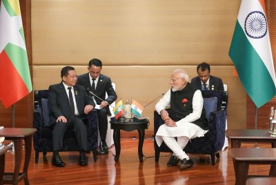 BIMSTEC: Narendra Modi discusses earthquake, bilateral ties with Myanmar Junta leader