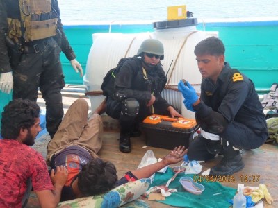 Indian Navy provides critical medical assistance to Pakistani crew on fishing vessel