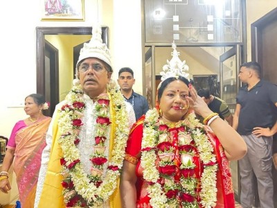 Bengal BJP leader Dilip Ghosh marries party colleague Rinku Majumdar in an intimate ceremony today