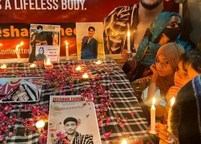 Pakistan: Baloch group holds candlelight vigil in memory of Zeeshan Zaheer who was 'extrajudicially killed'