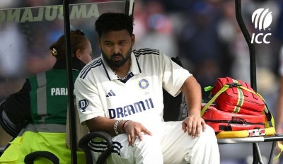 Rishabh Pant's injury mars India's steady start to Manchester Test