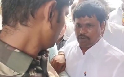 Andhra minister's brother slaps cop at temple, video goes viral; police case filed