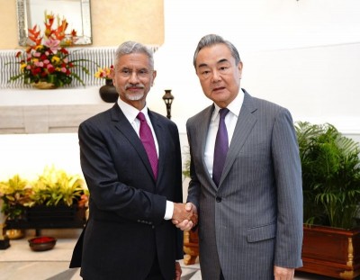 China's Foreign Minister Wang Yi meets S Jaishankar in Delhi, his first visit to India in 3 years