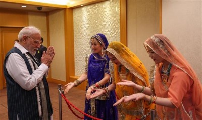 'Padharo Mhare Des': PM Modi welcomed with Rajasthani song and traditional dance in Japan