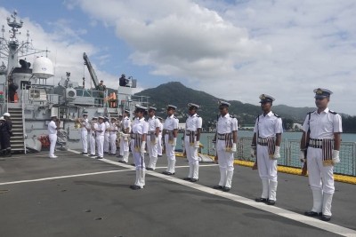Seychelles: Indian Navy's first training squadron arrives at Port Victoria