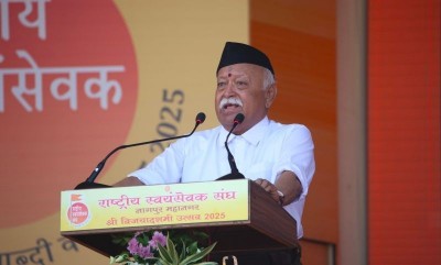 RSS chief Mohan Bhagwat speaks on Pahalgam attack, tariff war, Aatmanirbhar Bharat in Dashami speech: Excerpts