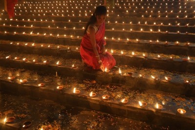 In Images: Devotees light-up the Ganges on Dev Deepawali in Kolkata