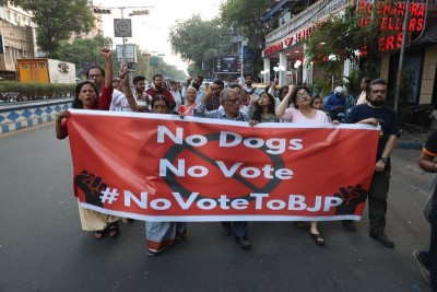In Images: Animal-lovers march in Kolkata after top court’s stray-dog directive