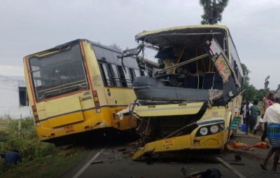 11 dead, 60 injured as two Tamil Nadu government buses collide head-on in Sivaganga