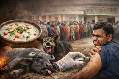 Village panic after funeral feast: 200 get rabies shots over ‘infected’ buffalo milk raita
