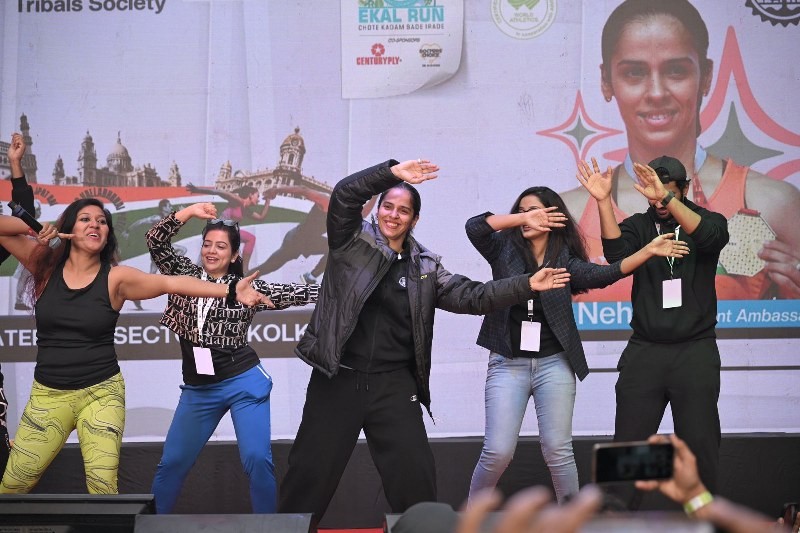 In Images: Saina Nehwal inaugurates Ekal Run in Kolkata