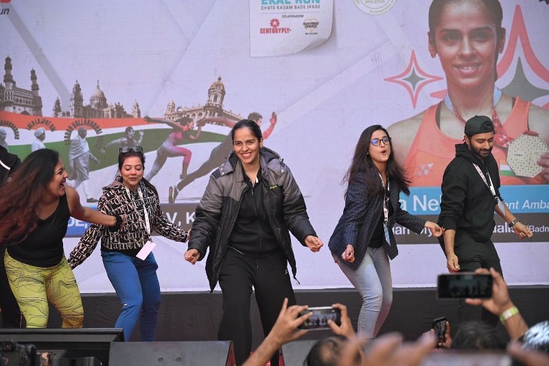 In Images: Saina Nehwal inaugurates Ekal Run in Kolkata