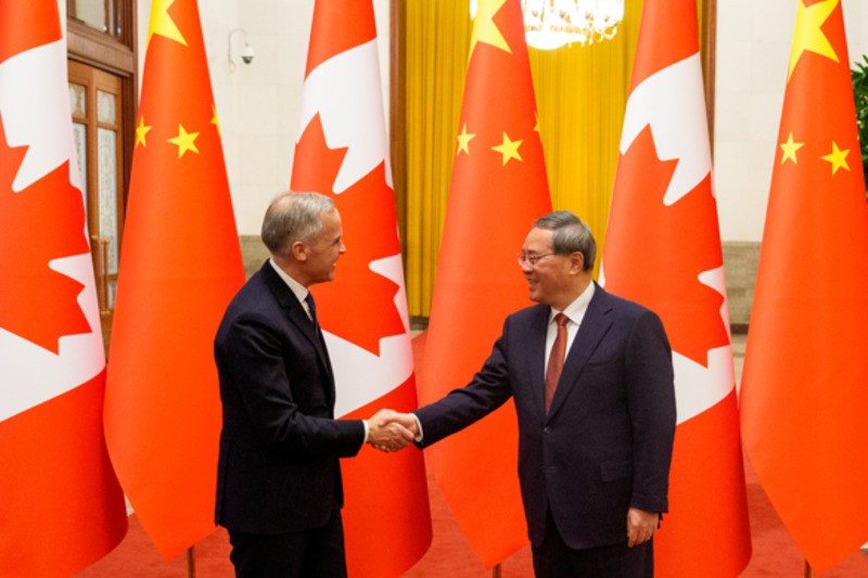 Carney meets Chinese Premier Li Qiang as Canada seeks to revive ties with Beijing