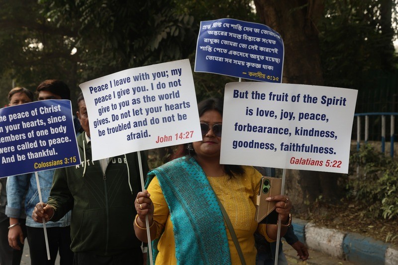 In Images: Christians rally in Kolkata against attacks on churches across country