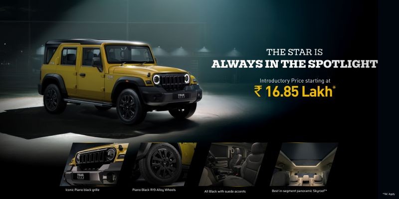 Mahindra turns up style quotient with Thar ROXX STAR EDN—all-black, bold and award-winning