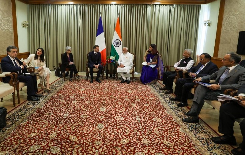 In Images: PM Modi, Emmanuel Macron hold talks during French President’s India visit