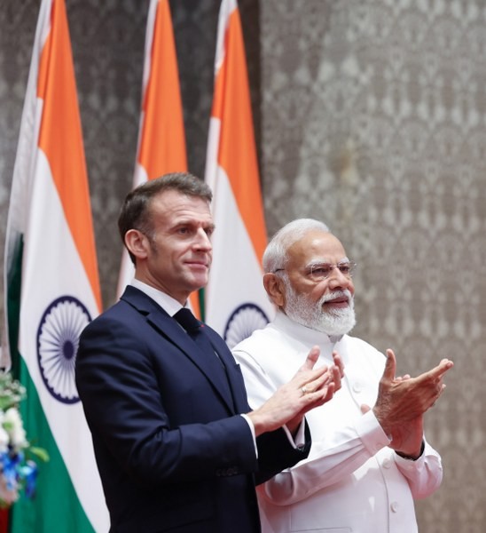 In Images: PM Modi, Emmanuel Macron hold talks during French President’s India visit