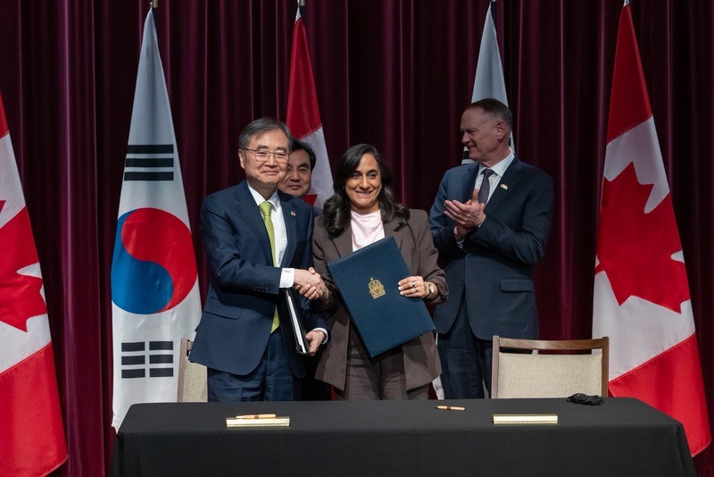 Canada signs defence agreement with South Korea as it seeks to diversify trade