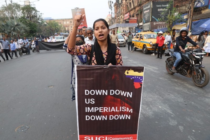In Images: Leftist SUCI protests in Kolkata against US-Israel led strikes that killed Iran’s Supreme Leader Khamenei