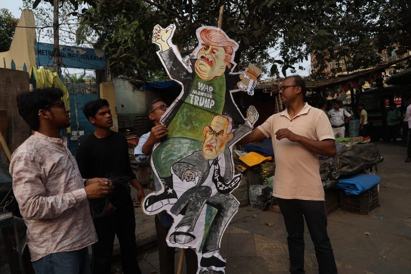 In Images: Leftist SUCI protests in Kolkata against US-Israel led strikes that killed Iran’s Supreme Leader Khamenei