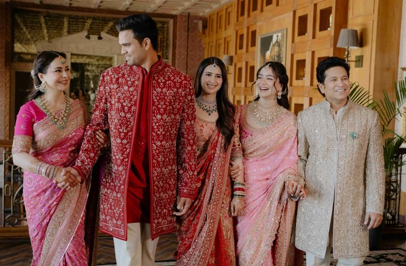 Sachin Tendulkar’s son Arjun weds Saaniya Chandhok in an elegant Mumbai celebration