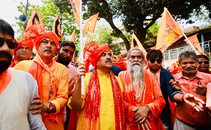 In Images: BJP’s Bhabanipur candidate Suvendu Adhikari celebrates Ram Navami