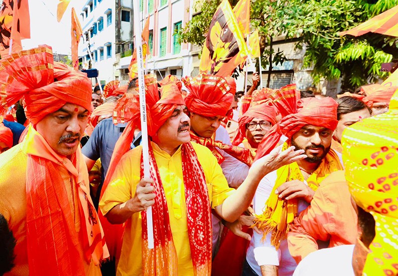 In Images: BJP’s Bhabanipur candidate Suvendu Adhikari celebrates Ram Navami