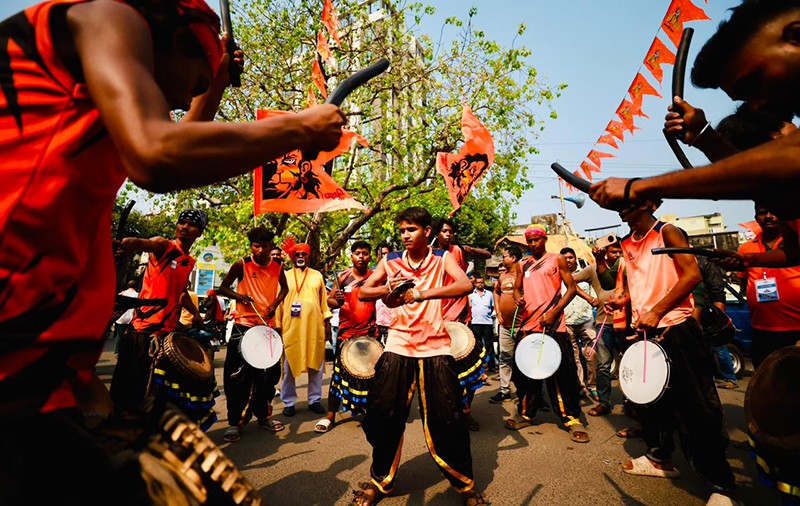 In Images: BJP’s Bhabanipur candidate Suvendu Adhikari celebrates Ram Navami