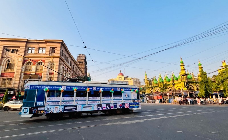 West Bengal Assembly Polls: SVEEP Tram rolls through Kolkata streets to boost electoral awareness