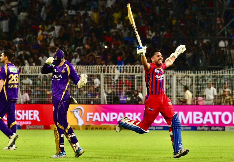 In Images: KKR face LSG at Eden Gardens