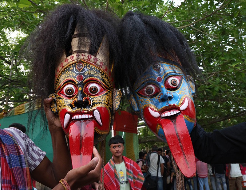 Where masks, faith and tradition come alive: Hili’s Bikat Kali Puja on the India–Bangladesh border