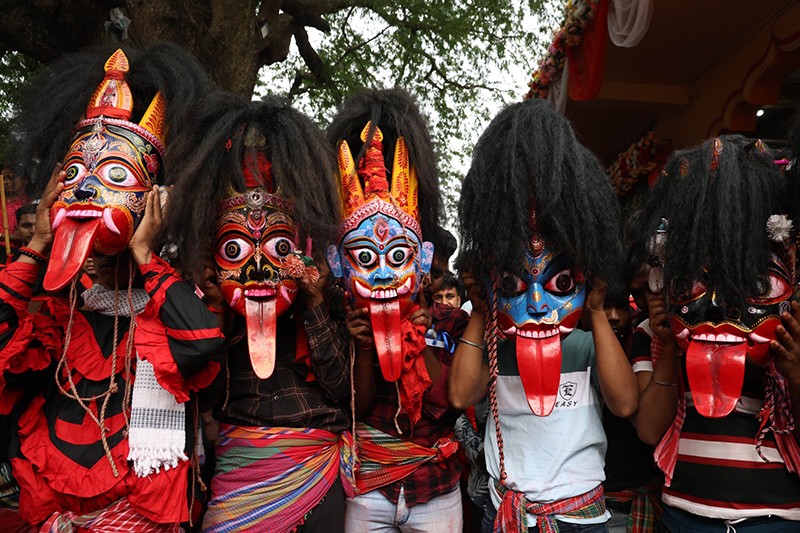 Where masks, faith and tradition come alive: Hili’s Bikat Kali Puja on the India–Bangladesh border