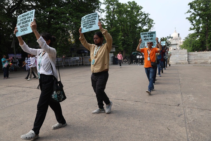 In Images: Kolkata activists rally for legalisation of voluntary active euthanasia amid recent debate