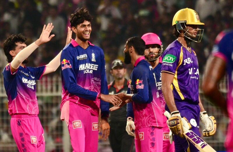 In Images: KKR ​battle​ RR at Eden Gardens as ​they ​hunt for first season win