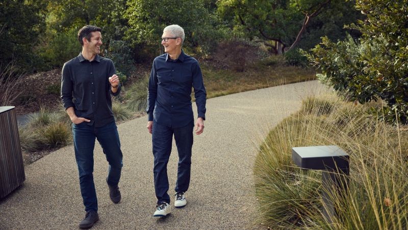 John Ternus with Tim Cook