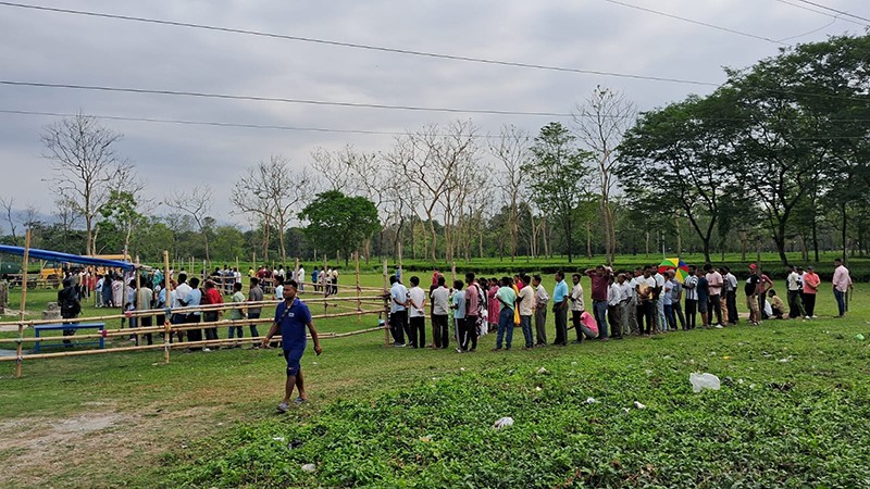 In Images: Voters queue up as assembly polls underway in North Bengal