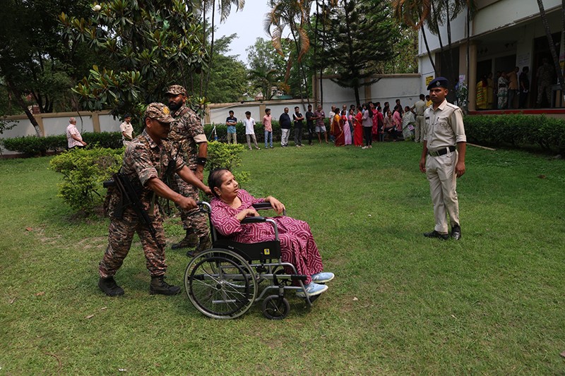Security steps in as Siliguri votes: Disabled voter assisted in North Bengal polling